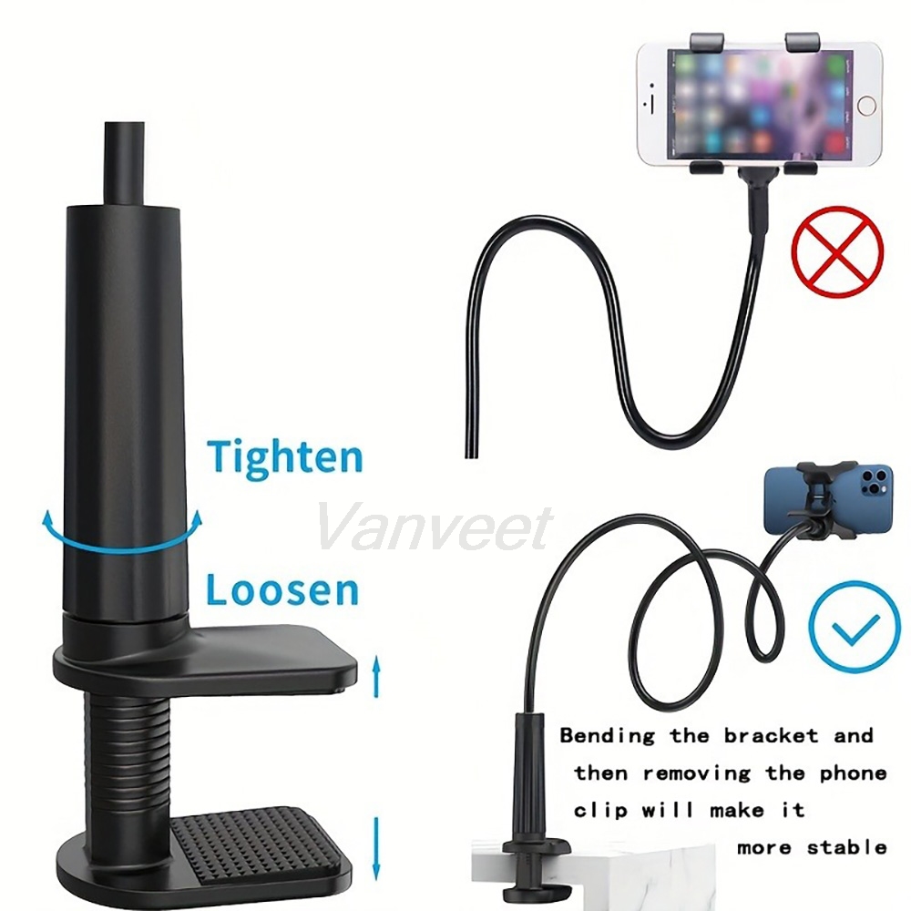 Mobile Pedestal Cabinet - 360 ° 휴대폰 거치대 클립형 유연한