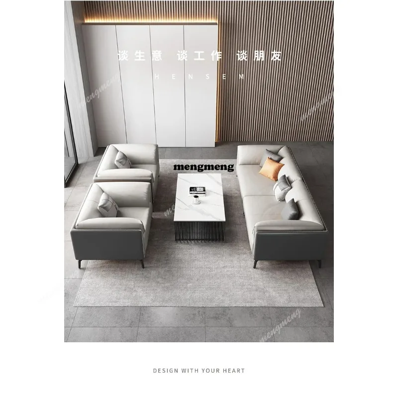 03A 소가죽 비즈니스 사무실 소파 리셉션 거실 간단한 - Office Furniture Luxury 리뷰 및 가격
