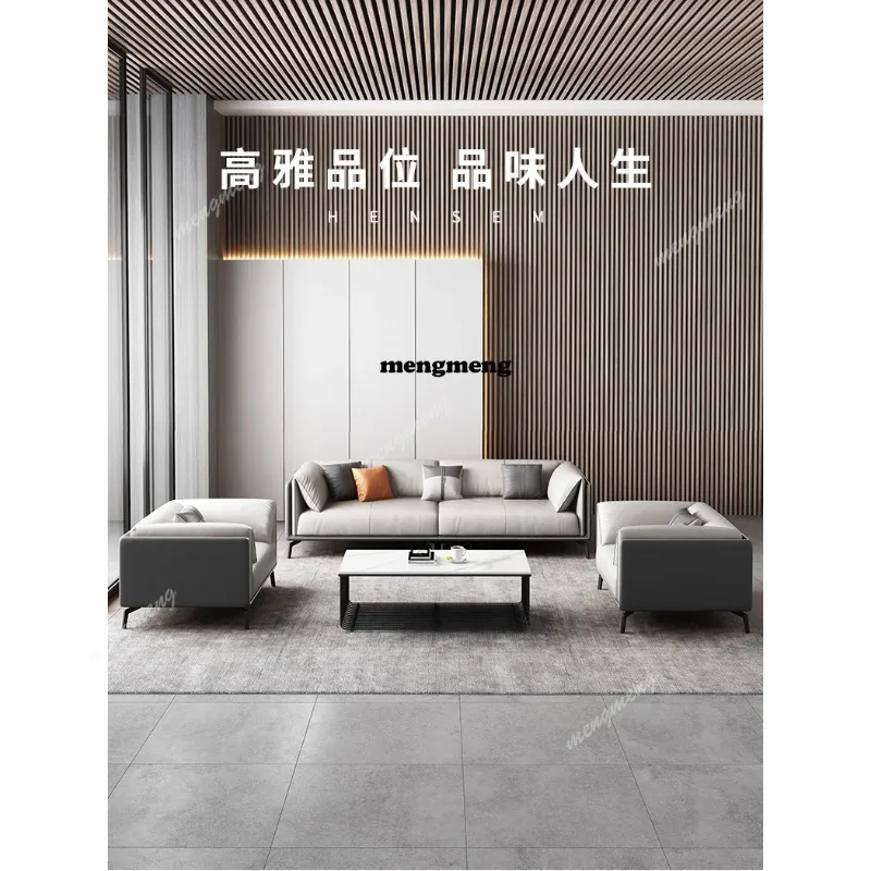 03 소가죽 비즈니스 오피스 소파 리셉션 거실 심플 오 - Office Furniture Luxury 리뷰 및 가격