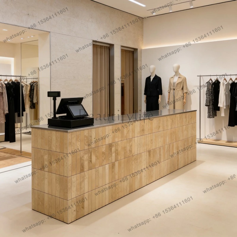 베스트셀러 프렌치 레트로 트래버틴 질감의 리셉션 카운터 - Office Furniture Store 리뷰 및 가격