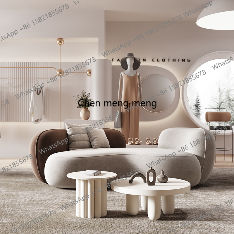 북유럽 크림 스타일 소파 모던 디자인 의류 매장 뷰티  - Office Furniture Store 리뷰 및 가격