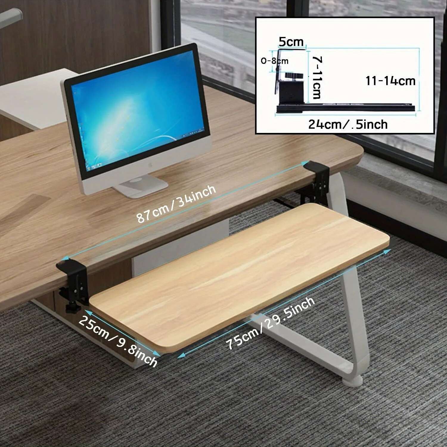 인체공학적 슬라이딩 언더 데스크 키보드 트레이, 마우스 - Keyboard Drawer Under 리뷰 및 가격