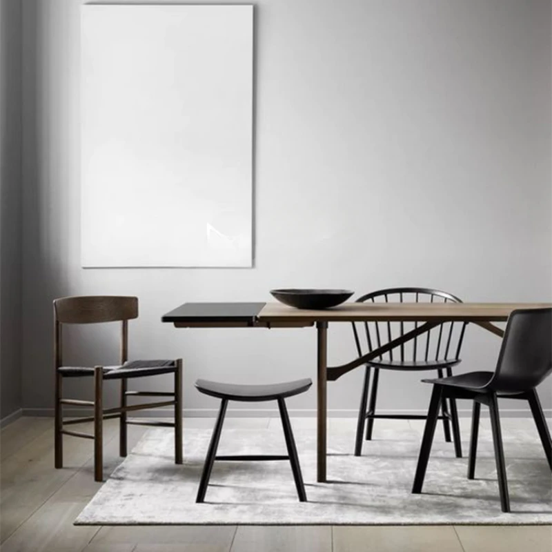 디자이너 솔리드 우드 다이닝 의자 로프 우븐 시트, 캐 - Office Furniture In China 리뷰 및 가격